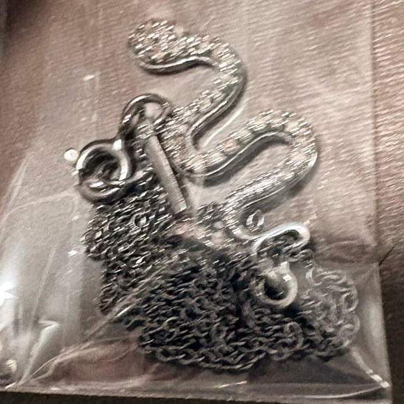 NWT ADORNIA FINE Coil Snake Silver Diamond Pendant Necklace - 0.20 ctw - Picture 5 of 6